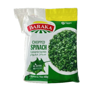 Baraka Frozen Chopped Spinach 400g