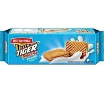Britannia Tiger Kreemz – Vanilla Flavored Sandwich Biscuits 75g